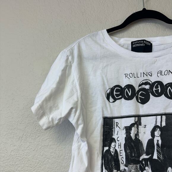 Enfants Riches Deprimes Graphic Print Crew Neck T-Shirt White Size Medium - Picture 7 of 7